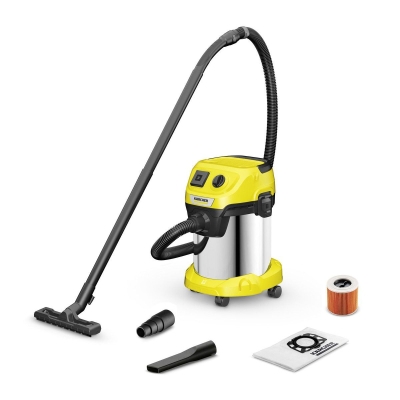 Електрическа прахосмукачка за сухо и мокро почистване Karcher WD 3 P S V-17/4/20, 1000 W, 17 л
