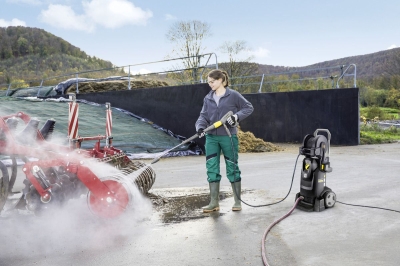 Електрическа професионална трифазна водоструйка Karcher HD 8/18-4 MXA eBFoam Plus Agri Go!Furthe, 4600 W, 270 бара, с аксесоари