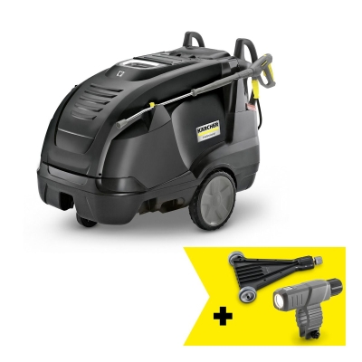 Електрическа професионална трифазна пароструйка Karcher HDS 11/18-4 S eB Go!Further, 8000 W, 550-1100 л/ч, 30-180 бара, с аксесоари