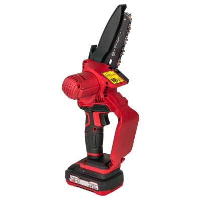 Акумулаторен верижен трион Raider RDP-YGP20, 20 V, 2 Ah, 120 мм, 1/4" (075768)