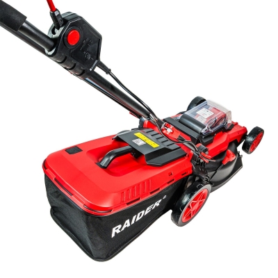 Акумулаторна косачка Raider RDP-HBLM20-Solo, 40 V, 42 см, 50 л, без батерии и зарядно устройство (075359)