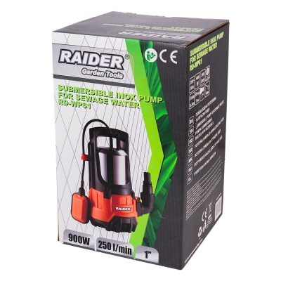 Електрическа потопяема помпа Raider RD-WP61, 900 W, 1", 250 л/мин, 8.5 м (070168)
