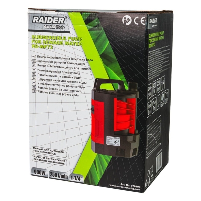 Електрическа потопяема помпа водна Raider RD-WP73, 900 W, 250 л/мин, 8 м (070198)