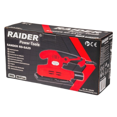Електрически виброшлайф Raider RD-SA29, 200 W, 90x187 мм (040409)