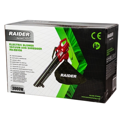 Електрически листосъбирач Raider RD-EBV08, 3000 W, 45 л, 270 км/ч (075568)