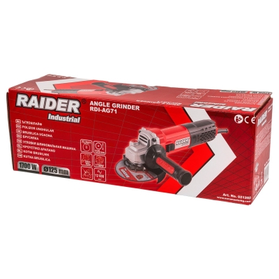 Електрически ъглошлайф Raider RDI-AG71, 1700 W, ф125 мм (021202)