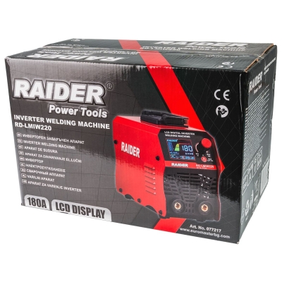 Инверторен електрожен Raider RD-LMIW220, 180 A (077217)