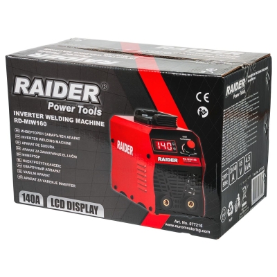 Инверторен електрожен Raider RD-MIW160, 140 A (077215)