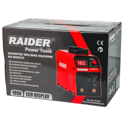 Инверторен електрожен Raider RD-MIW220, 180 A (077216)