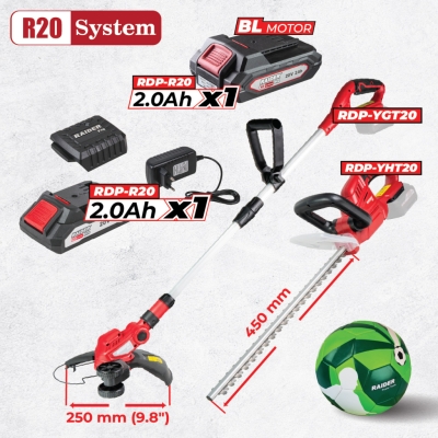 Комплект акумулаторни инструменти Raider RDP-BXS7, 20 V, 2x2 Ah (030326)