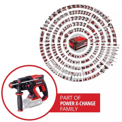 Акумулаторен перфоратор Einhell TP-HD 18/22 D Li BL, 18 V, 2,3 J, без батерии и зарядно устройство (4514277)