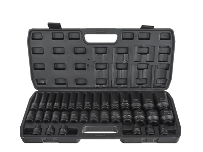Комплект ударни вложки дълги и къси Geko G10518, 1/2", 8-32 мм, 35 бр.