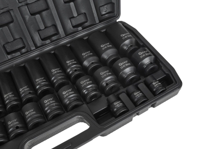 Комплект ударни вложки дълги и къси Geko G10518, 1/2", 8-32 мм, 35 бр.