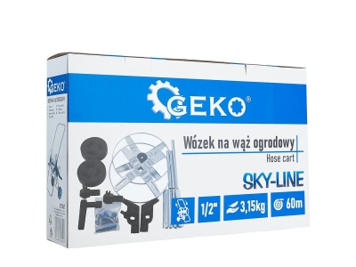 Метална количка за маркуч SKY-LINE Geko G72967, 1/2", 60 м