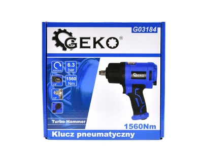 Пневматичен ударен гайковерт Geko Turbo Hammer G03184, 1/2", 1560 Nm