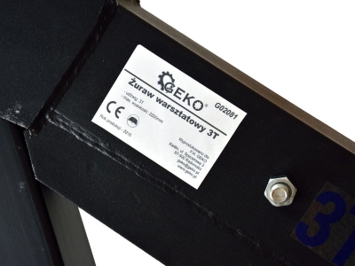 Хидравличен кран за двигатели Geko G02081, 3 тона, 2500 мм