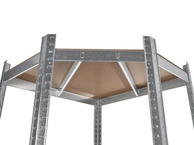 Ъглов метален стелаж Geko G10875A, 180x40x70 см, 175 кг, 5 рафта