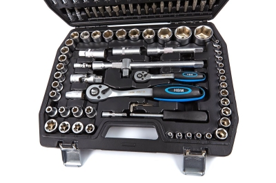 Комплект гедоре HBM 7802, 1/4 ", 1/2 ", 108 бр.