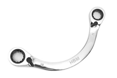Комплект звездогаечни ключове с тресчотка полумесец HBM H130379, 5 бр.
