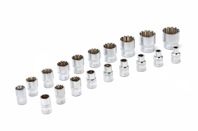 Комплект дванадесетостенни вложки HBM H134674, 1/2", 8-32 мм, 19 бр.