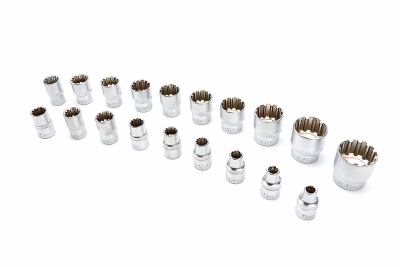 Комплект дванадесетостенни вложки HBM H134674, 1/2", 8-32 мм, 19 бр.