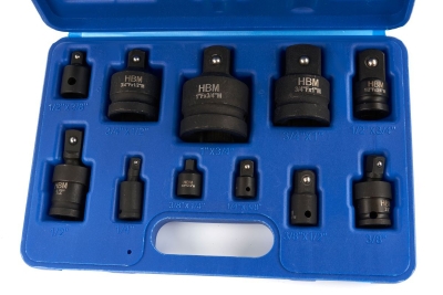 Комплект ударни вложки HBM 9597, 1", 1/2", 1/4", 3/4", 3/8", 11 бр.