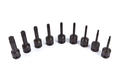 Комплект удължени ударни вложки Torx HBM 7742, 1/2", 9 бр.