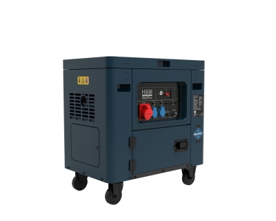 Дизелов трифазен / монофазен обезшумен генератор HBM H135233, 7000 W, 12.5 л, ел. старт