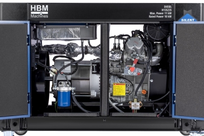 Дизелов трифазен / монофазен обезшумен генератор HBM H135235, 11000 W, 26 л, ел. старт