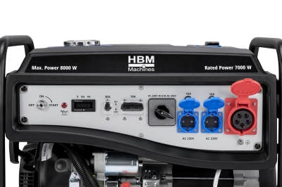 Бензинов трифазен / монофазен генератор HBM H135232, 230/400 V, 8000 W