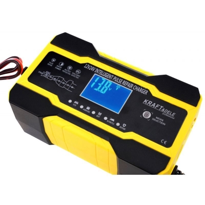Автоматично зарядно устройство Kraft&Dele KD1291, 12/24 V, 10 A/5 A, LED дисплей
