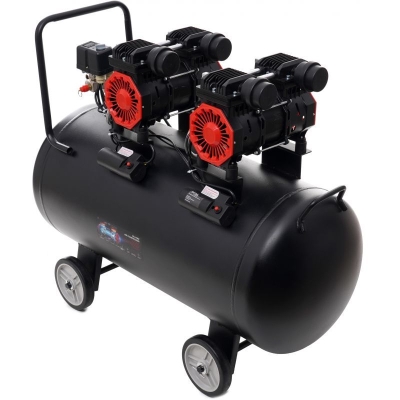 Електрически безмаслен компресор Kraft&Dele KD1387, 2x1500 W, 8 бара, 100 л