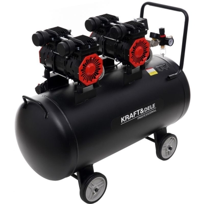 Електрически безмаслен компресор Kraft&Dele KD1387, 2x1500 W, 8 бара, 100 л