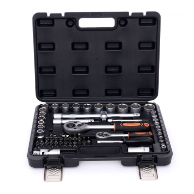 Комплект гедоре Kraft&Dele KD10833, 1/2", 1/4", 72 бр.