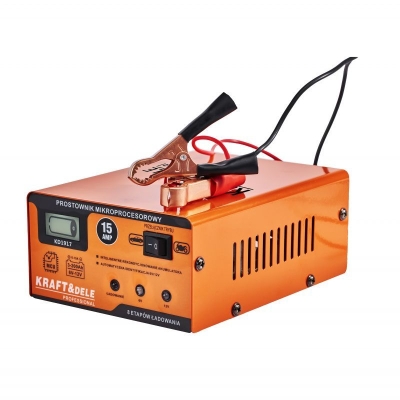 Зарядно устройство за акумулатор с микропроцесор Kraft&Dele KD1917, 6/12 V, 15 А, 200 Ah
