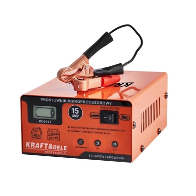 Зарядно устройство за акумулатор с микропроцесор Kraft&Dele KD1917, 6/12 V, 15 А, 200 Ah