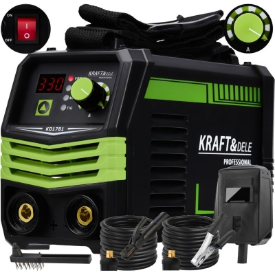 Електрически инверторен електрожен Kraft&Dele KD1781, 20–330 A, MMA, TIG LIFT