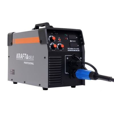 Електрически инверторен заваръчен апарат Kraft&Dele KD1884 MIG / MMA / TIG, 250 А, IGBT