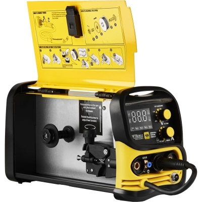 Електрически комбиниран инверторен телоподаващ апарат 3в1 Kraft&Dele KD1882, 62 V, 220 A, 1.6-5 мм, MIG, MMA, TIG, газово, безгазово заваряване