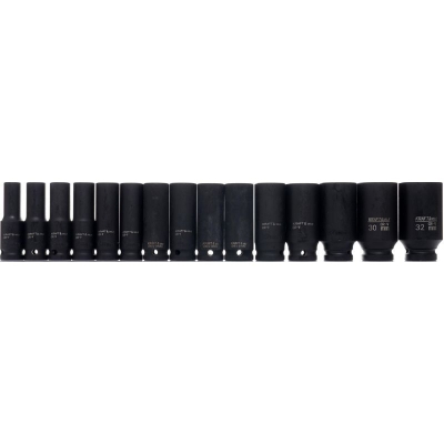 Комплект удължени ударни вложки Kraft&Dele KD11756, 1/2", 8-32 мм, 35 бр.
