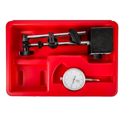 Магнитна стойка с индикаторен часовник Kraft&Dele KD11398, 0-10 мм, 35 см