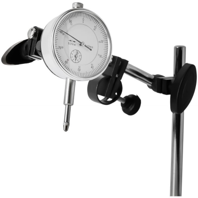 Магнитна стойка с индикаторен часовник Kraft&Dele KD11398, 0-10 мм, 35 см