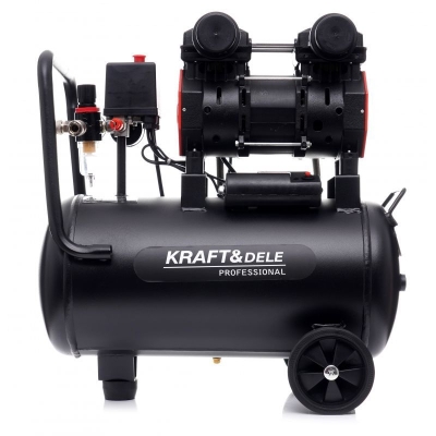 Електрически монофазен безмаслен компресор Kraft&Dele KD1385, 1390 W, 8 бара, 24 л