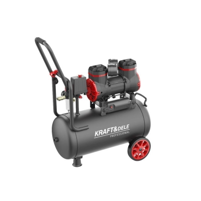 Електрически монофазен безмаслен компресор Kraft&Dele KD1390, 1300 W, 8 бара, 24 л