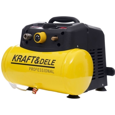 Електрически монофазен безмаслен компресор Kraft&Dele KD1415, 1100 W, 180 л/мин, 6 л, 8 бара
