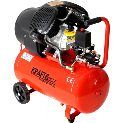 Електрически монофазен бутален маслен компресор Kraft&Dele KD1484, 3000 W, 8 бара, 50 л
