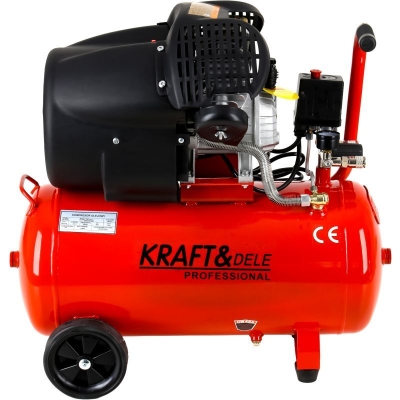 Електрически монофазен бутален маслен компресор Kraft&Dele KD1484, 3000 W, 8 бара, 50 л