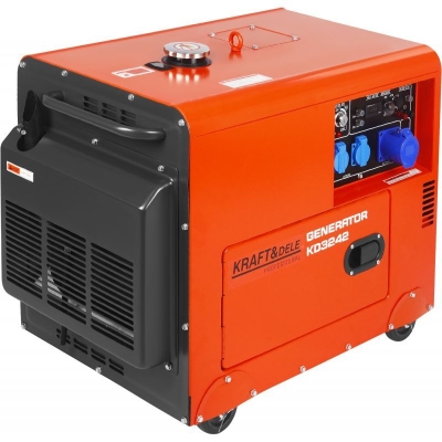Дизелов монофазен генератор Kraft&Dele KD3242, 7000 W, 12.5 л