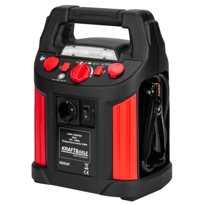 Акумулаторно мултифункционално стартерно устройство Kraft&Dele KD5347, 12 V, 1500 А, 26  Ah с вграден компресор