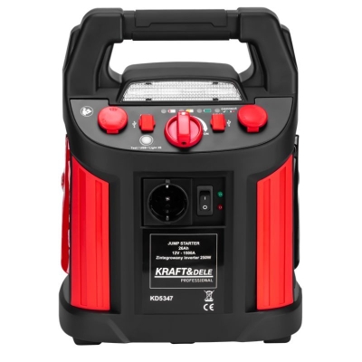 Акумулаторно мултифункционално стартерно устройство Kraft&Dele KD5347, 12 V, 1500 А, 26  Ah с вграден компресор